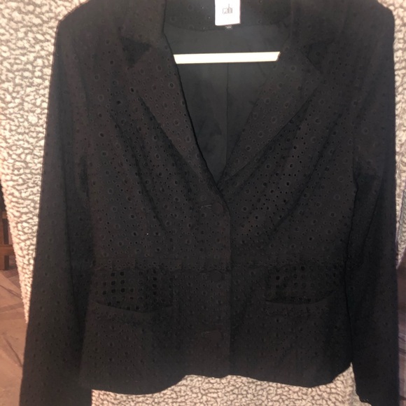 Flamenco Jacket- Black Eyelet Lace L/S Sz 6 Cottagecore Romantic Feminine Career - Picture 6 of 11